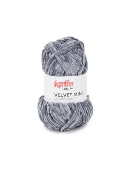 Fil Katia, Velvet Mini, Coloris au choix, Crochet 6-6.5mm, 100% Polyester