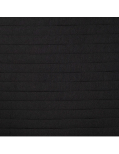 Tissu, Matelassé Léger Rayures, Noir, Laize 140 cm, 99% Polyester 1% Elasthanne