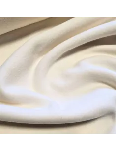 Tissu, Polaire de Coton Uni, Écru, Laize 150 cm, 100% Coton 300g/m²