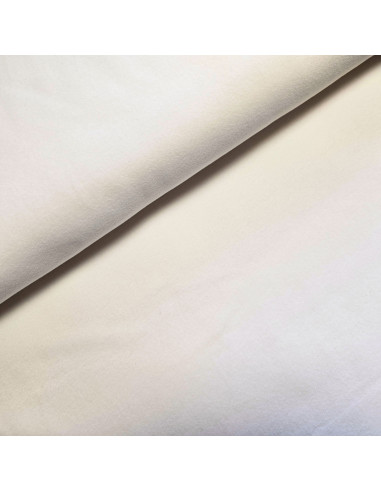 Tissu, Polaire de Coton Uni, Écru, Laize 150 cm, 100% Coton 300g/m²