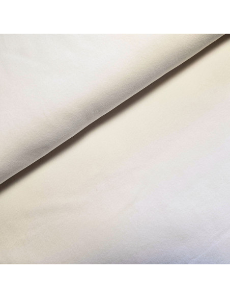 Tissu, Polaire de Coton Uni, Écru, Laize 150 cm, 100% Coton 300g/m²