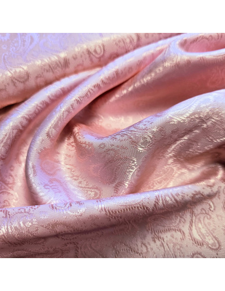 Tissu, Doublure Cachemire, Rose, Laize 150 cm, 50% Viscose 50% Acétate
