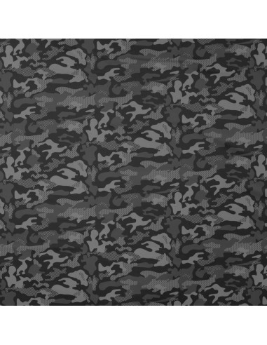 Tissu, Jersey Lycra Camouflage, Noir, Laize 150 cm, Polyester Spandex