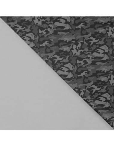 Tissu, Jersey Lycra Camouflage, Noir, Laize 150 cm, Polyester Spandex