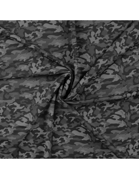 Tissu, Jersey Lycra Camouflage, Noir, Laize 150 cm, Polyester Spandex