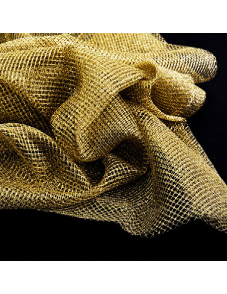 Tulle métallique, or