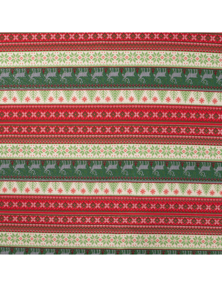 Tissu, French Terry, Motif Nordique, Laize 150 cm, Coton Stretch Oeko-Tex