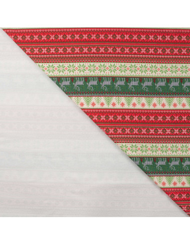 Tissu, French Terry, Motif Nordique, Laize 150 cm, Coton Stretch Oeko-Tex