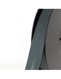 Biais tout textile, polycoton, 40mm, gris foncé