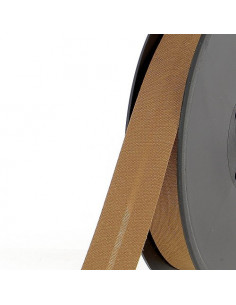 Biais tout textile, polycoton, 40mm, marron chocolat
