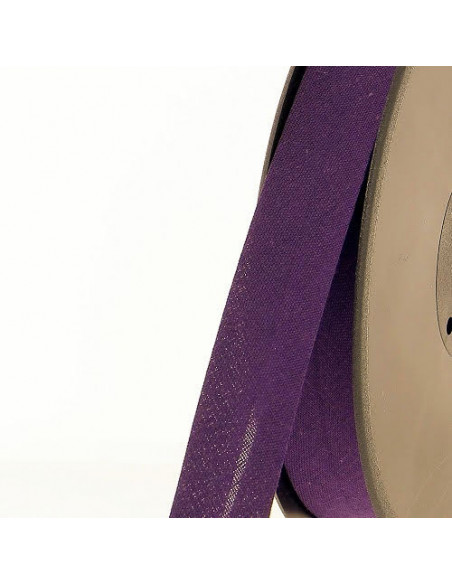 Biais tout textile, polycoton, 40mm, violet