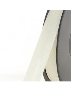 Biais tout textile, polycoton, 40mm, écru