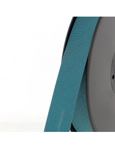Biais tout textile, polycoton, 20mm, bleu pétrole