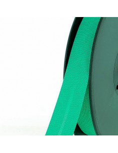 Biais tout textile, polycoton, 20mm, vert émeraude