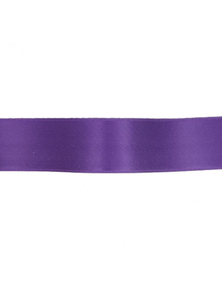 Ruban satin, 25mm, prune