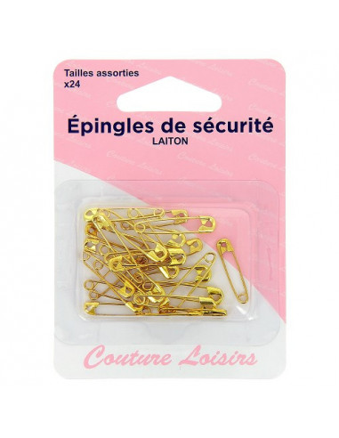 Épingles de sécutité, lot de 36, 24mm