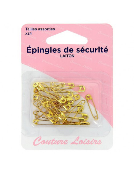 Épingles de sécutité, lot de 36, 24mm
