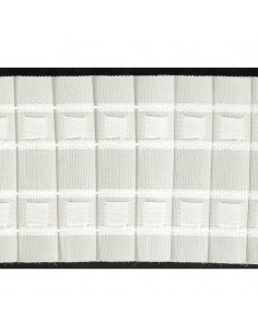 Ruban fronceur, 75mm, plis automatiques, blanc