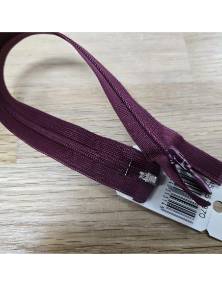 Fermeture Eclair Z45, bordeaux , 40cm