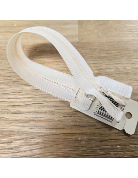 Fermeture Eclair Z45, écru , 55cm
