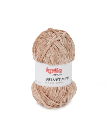 Fil Katia, Velvet Mini, Coloris au choix, Crochet 6-6.5mm, 100% Polyester