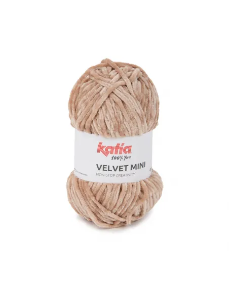 Fil Katia, Velvet Mini, Coloris au choix, Crochet 6-6.5mm, 100% Polyester