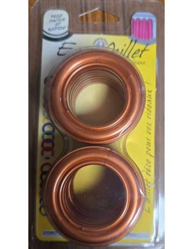 Œillets à clipser, 40mm, cuivre brossé