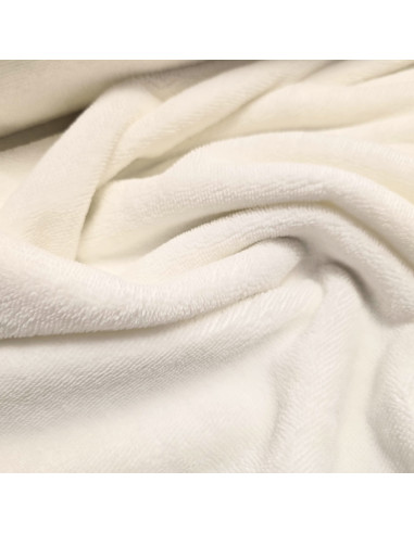 Tissu, Éponge de Bambou Doudou, Écru, Laize 150 cm, 60% Bambou 250g/m²