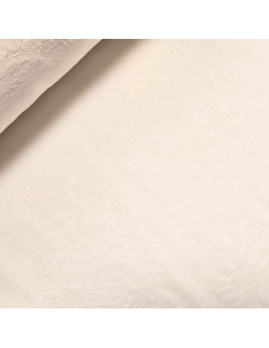 Tissu, Éponge de Bambou Doudou, Écru, Laize 150 cm, 60% Bambou 250g/m²