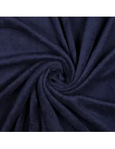Tissu, Polaire Doudou Uni, Bleu Marine, Laize 145 cm, 100% Polyester 260g/m²