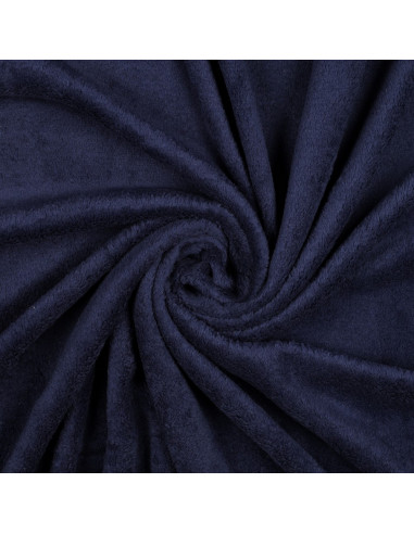 Tissu, Polaire Doudou Uni, Bleu Marine, Laize 145 cm, 100% Polyester 260g/m²