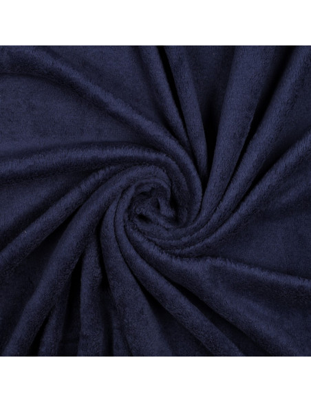 Tissu, Polaire Doudou Uni, Bleu Marine, Laize 145 cm, 100% Polyester 260g/m²