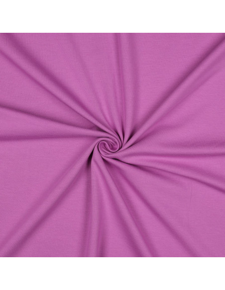 Tissu, Jersey de Coton Uni, Mauve, Laize 145 cm, Coton Stretch Oeko-Tex