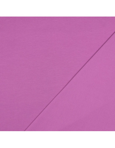 Tissu, Jersey de Coton Uni, Mauve, Laize 145 cm, Coton Stretch Oeko-Tex