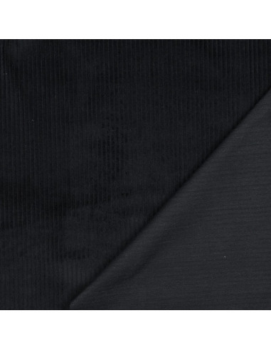 Velours larges côtes, noir