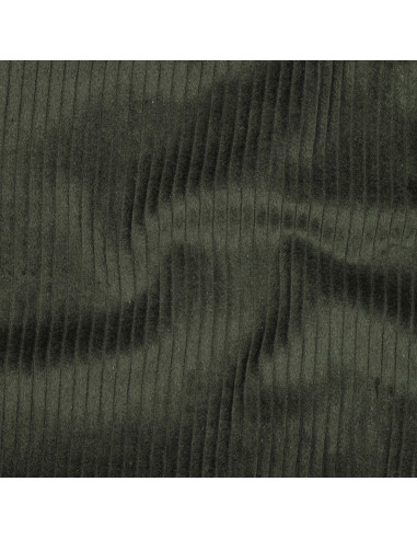 Tissu, Velours Larges Côtes Uni, Kaki, Laize 142 cm, 100% Coton 280g/m²