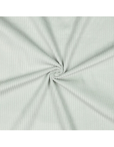 Tissu, Velours Larges Côtes Uni, Vert Menthe, Laize 142 cm, 100% Coton 280g/m²