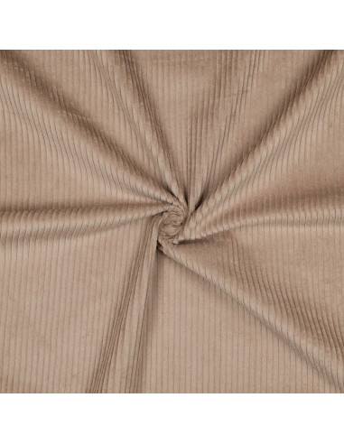 Tissu, Velours Larges Côtes Uni, Camel, Laize 142 cm, 100% Coton 280g/m²