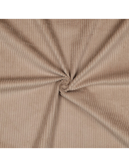 Tissu, Velours Larges Côtes Uni, Camel, Laize 142 cm, 100% Coton 280g/m²