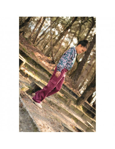 Velours larges côtes, lilas