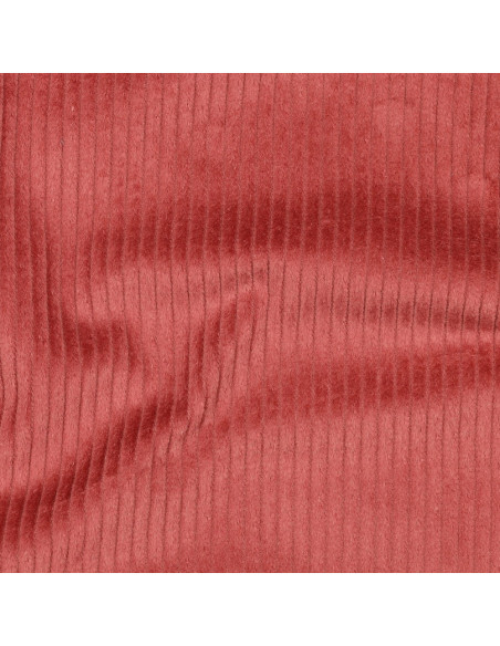 Tissu, Velours Larges Côtes Uni, Bois de Rose, Laize 142 cm, 100% Coton 280g/m²