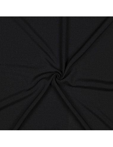 Tissu, Viscose Unie, Noir, Laize 142 cm, 100% Viscose 156g/m²