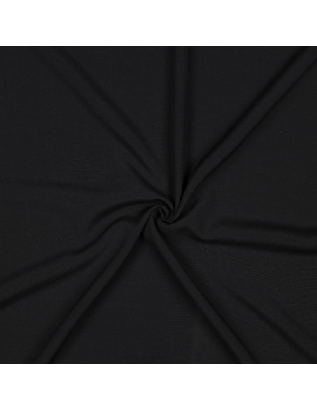 Tissu, Viscose Unie, Noir, Laize 142 cm, 100% Viscose 156g/m²