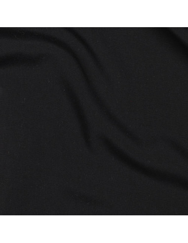Tissu, Viscose Unie, Noir, Laize 142 cm, 100% Viscose 156g/m²