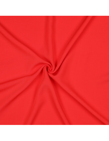 Tissu, Viscose Unie, Rouge Éclatant, Laize 142 cm, 100% Viscose 156g/ml