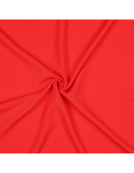 Tissu, Viscose Unie, Rouge Éclatant, Laize 142 cm, 100% Viscose 156g/ml
