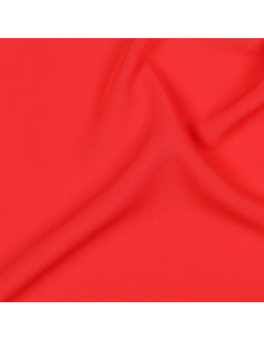 Tissu, Viscose Unie, Rouge Éclatant, Laize 142 cm, 100% Viscose 156g/ml