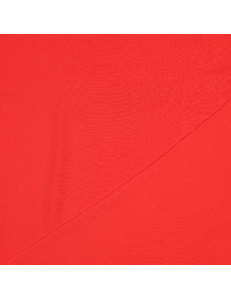 Tissu, Viscose Unie, Rouge Éclatant, Laize 142 cm, 100% Viscose 156g/ml