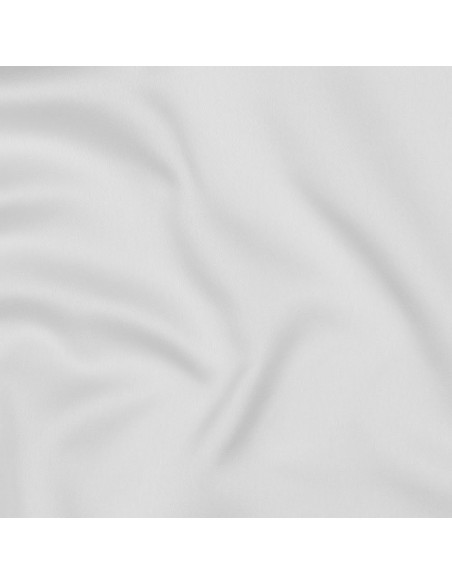 Tissu, Microfibre Satinée Unie, Blanc Pur, Laize 146 cm, 100% Polyester 140g/m²