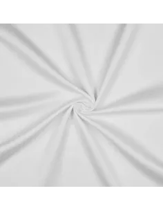 Tissu, Microfibre Satinée Unie, Blanc Pur, Laize 146 cm, 100% Polyester 140g/m²